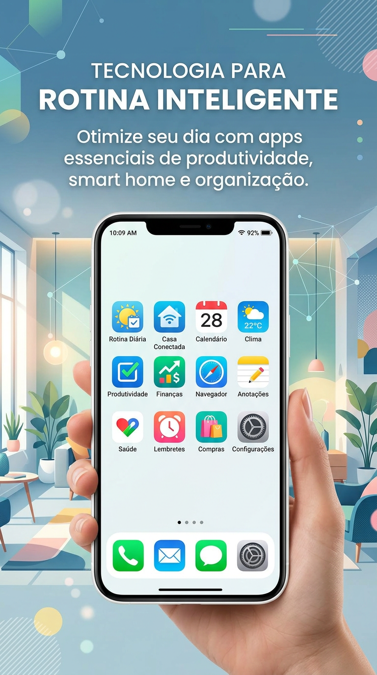 Tecnologia para rotina inteligente com smartphone e aplicativos