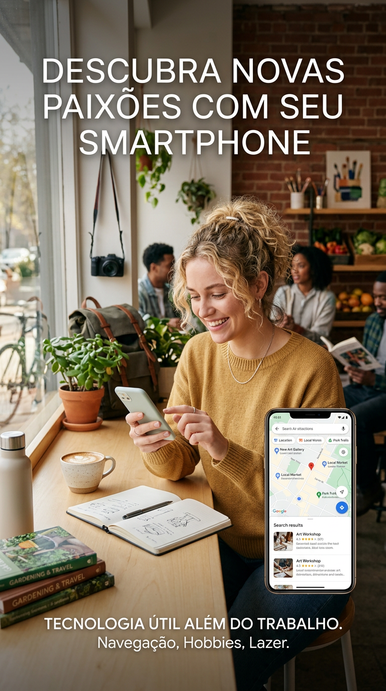 Tecnologia Útil Além do Trabalho: 7 Dicas para seu Celular em 2026 2 Tecnologia útil além do trabalho: pessoa usando celular feliz