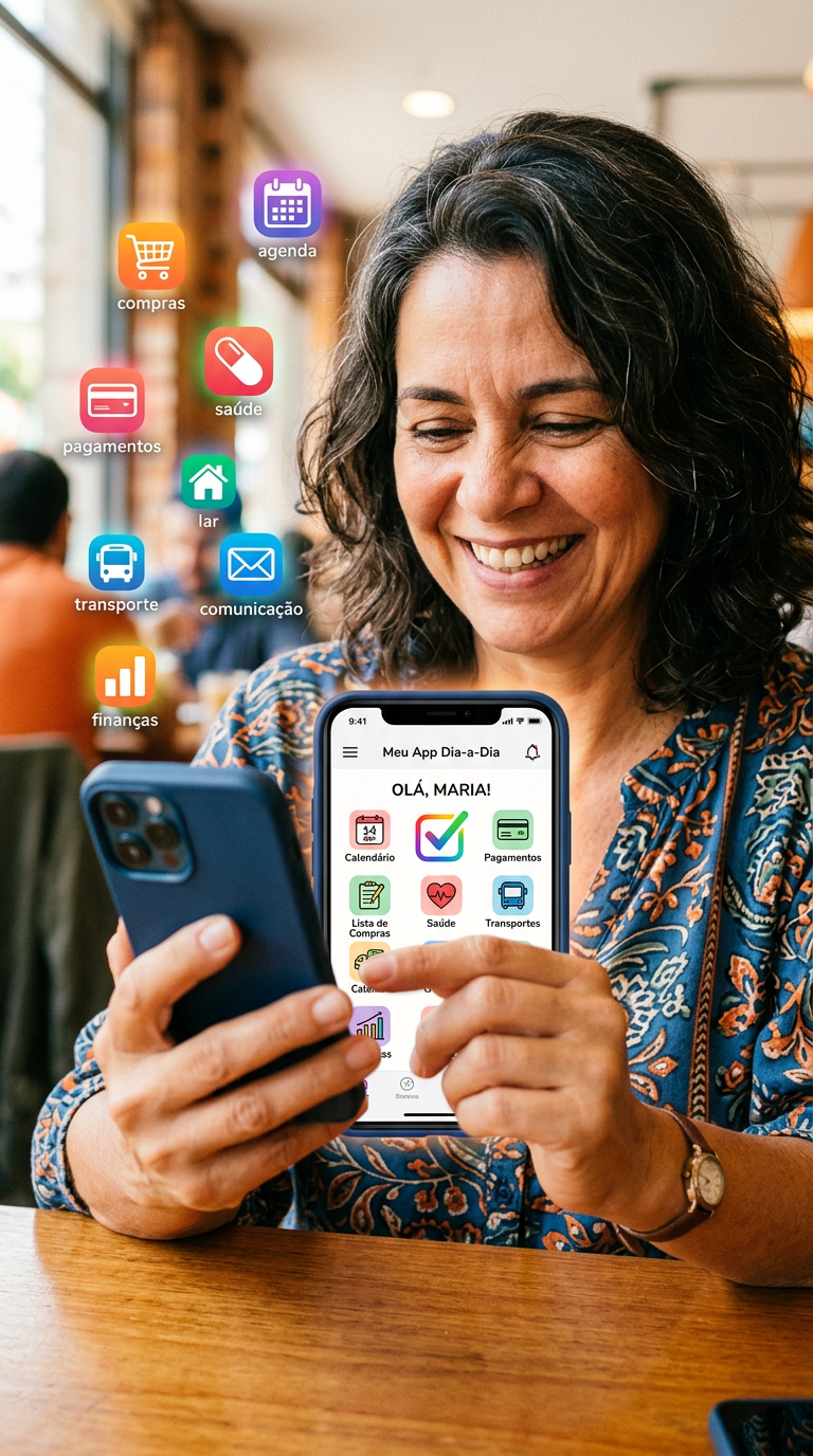 Soluções digitais para pessoas comuns usando o celular